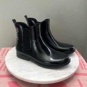 Michael Kors Black Charm Rain Boots Shoes